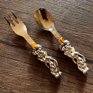 Arthur Court Keepsake Bunny Fork & Spoon Set
